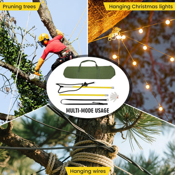 Innisle Arborist Throw Line Launcher makes hanging Christmas lights safer and easier.