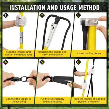 Innisle Arborist Throw Line Launcher height adjustment enables precise throwing heights.
