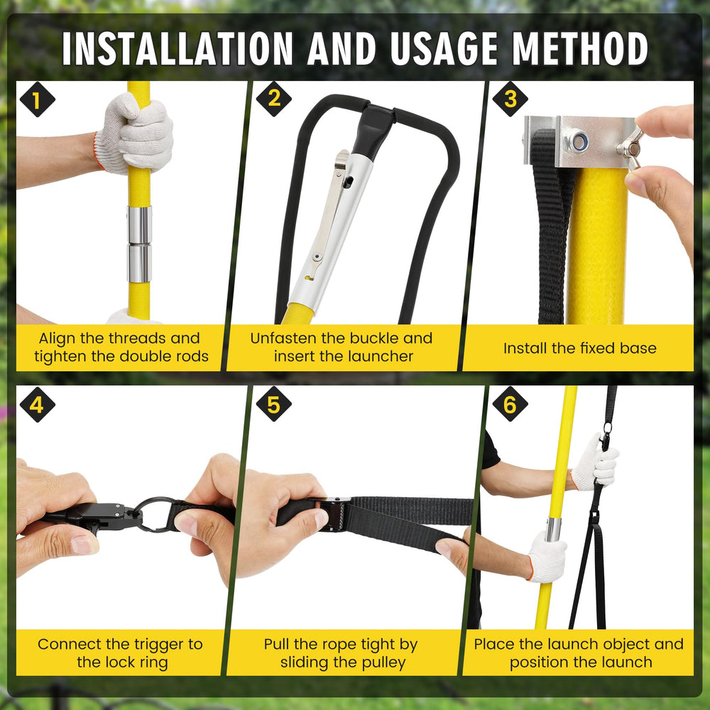 Innisle Arborist Throw Line Launcher height adjustment enables precise throwing heights.