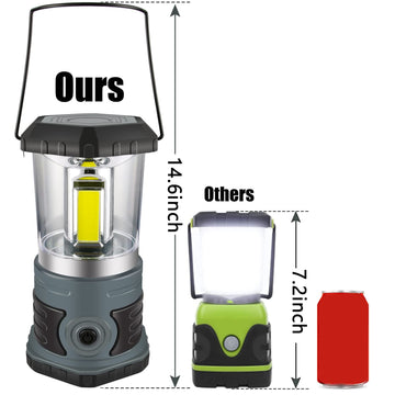 innofox LED camping lantern side view showing 1500lm brightness for tents and outages.