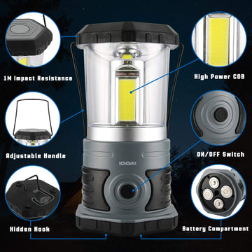 innofox LED lantern IPX4 weatherproof for rain, snow, and rugged outdoor use.