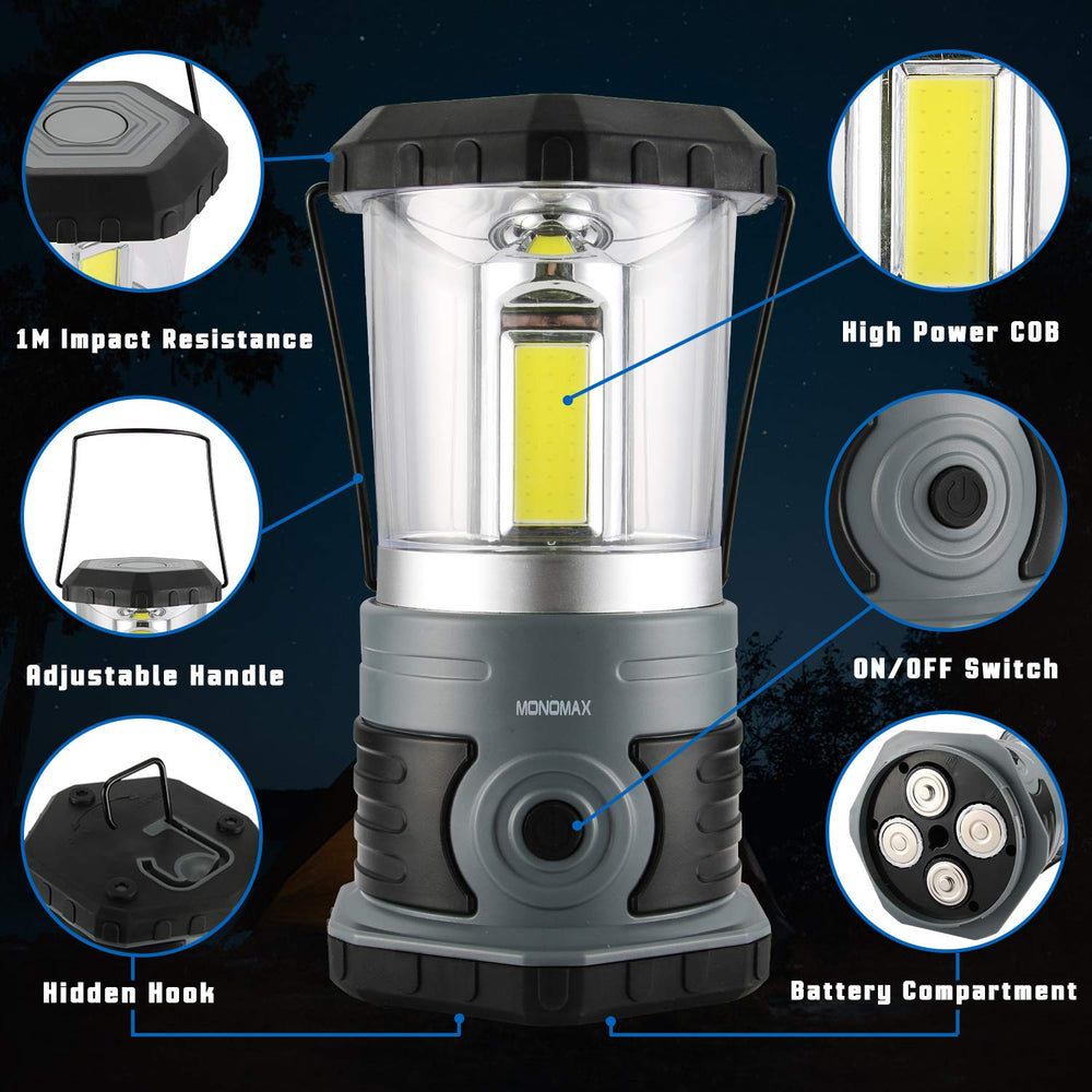 innofox LED lantern IPX4 weatherproof for rain, snow, and rugged outdoor use.