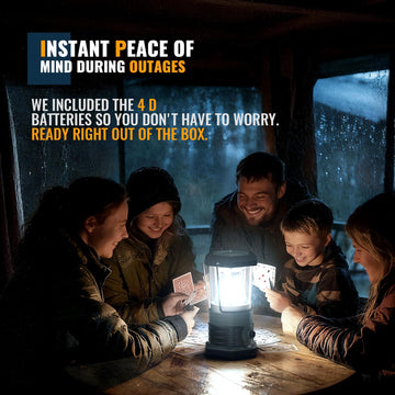 innofox LED lantern ideal for power outages, storms, and emergency lighting.