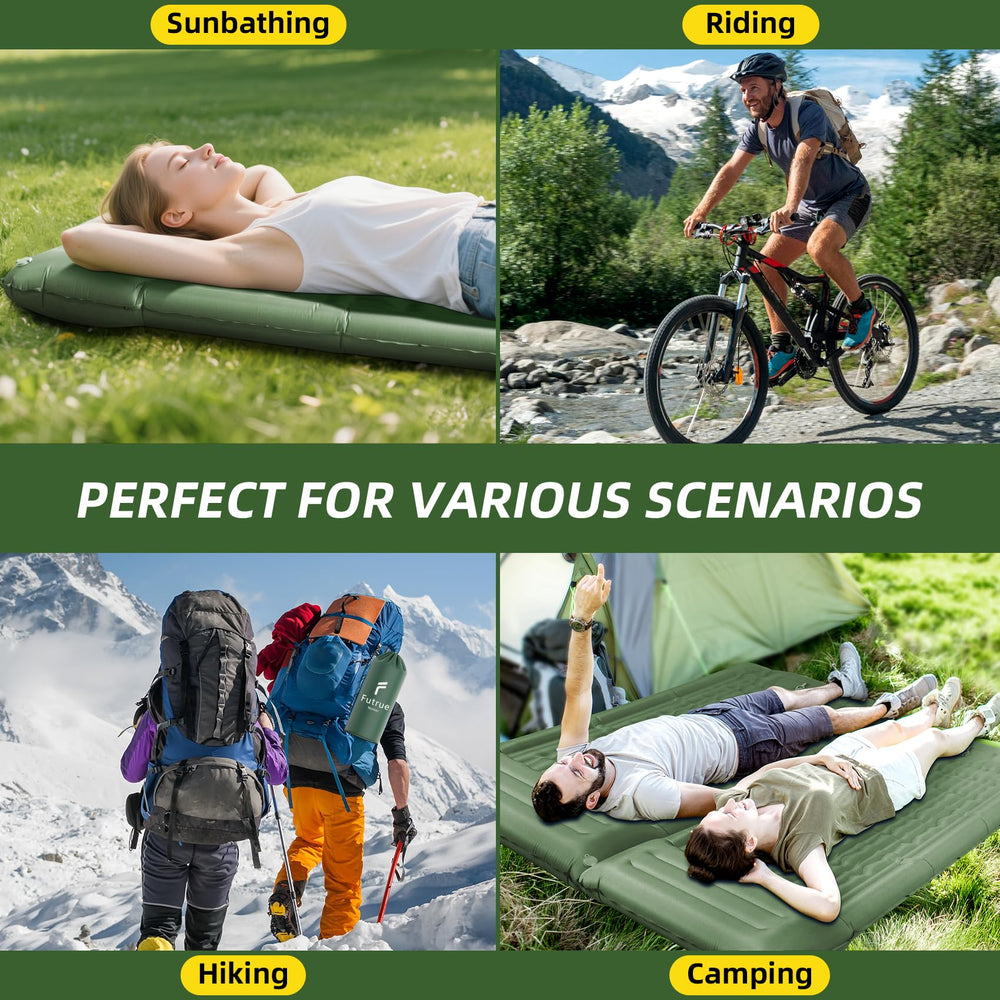 InnoMast sleeping pad U-shaped design reduces shifting for stable rest.