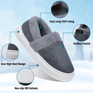 Innonew heated slippers app control display showing remote warmth customization
