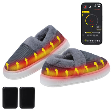 Innonew heated slippers front view with plush lining for cozy warmth