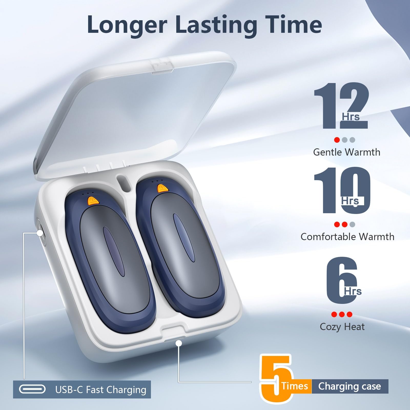 Innopower hand warmers heat levels image shows adjustable warmth options