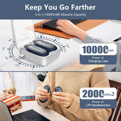 Innopower hand warmers with charging case ready for on-the-go recharges