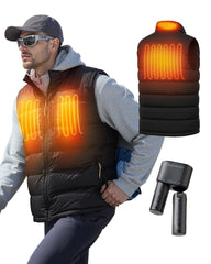 InoKraft heated vest chest heat panel provides steady comfort during outdoor activities.