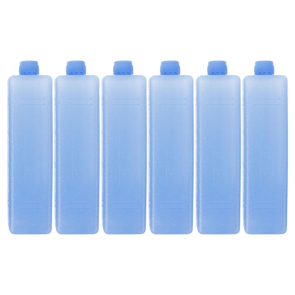INOOMP 6-pack reusable cooler ice packs keep drinks cold during camping and picnics.