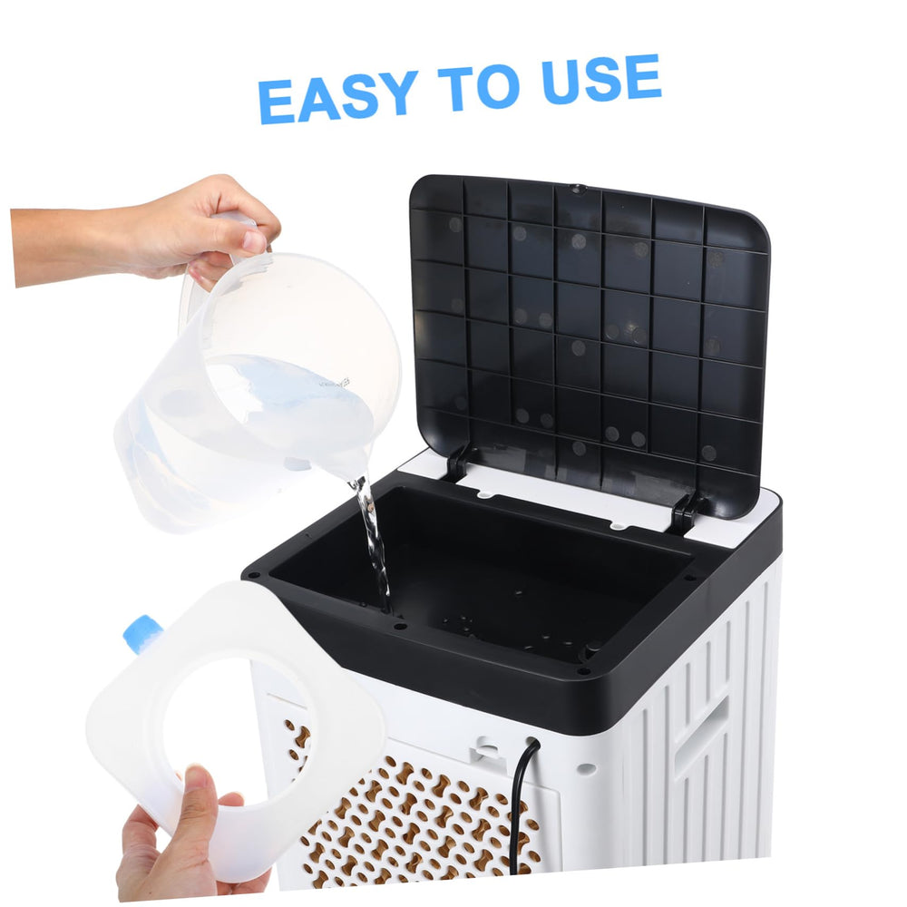 INOOMP ice pack used with an air conditioner setup for rapid cooling.