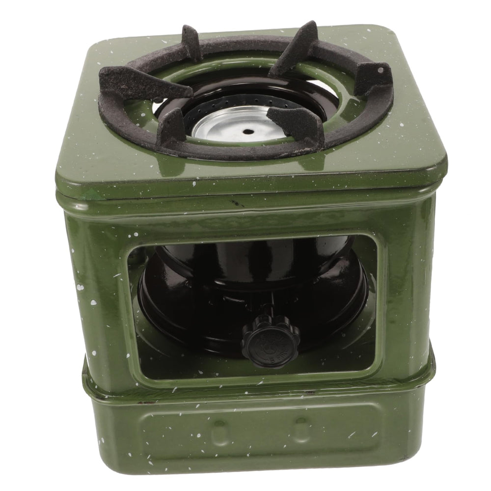 INOOMP outdoor kerosene stove top view, compact for camping meals.