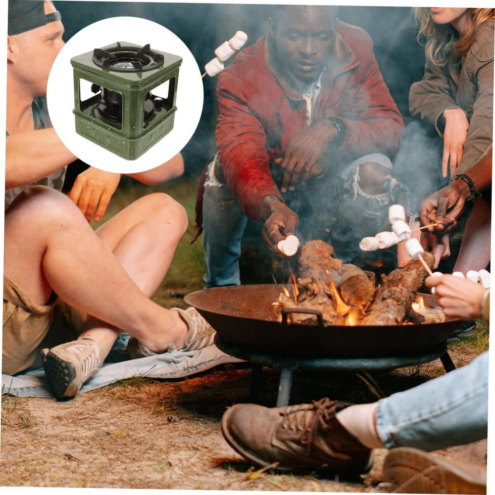 INOOMP portable stove at garden party showcasing versatility.