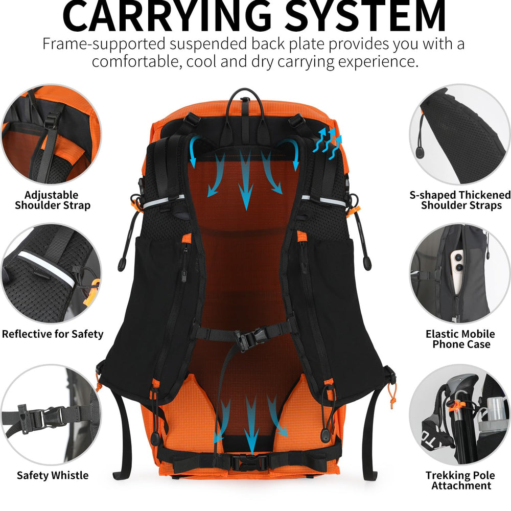 IX INOXTO hiking backpack tear-resistant material focus stresses durability in rugged environments