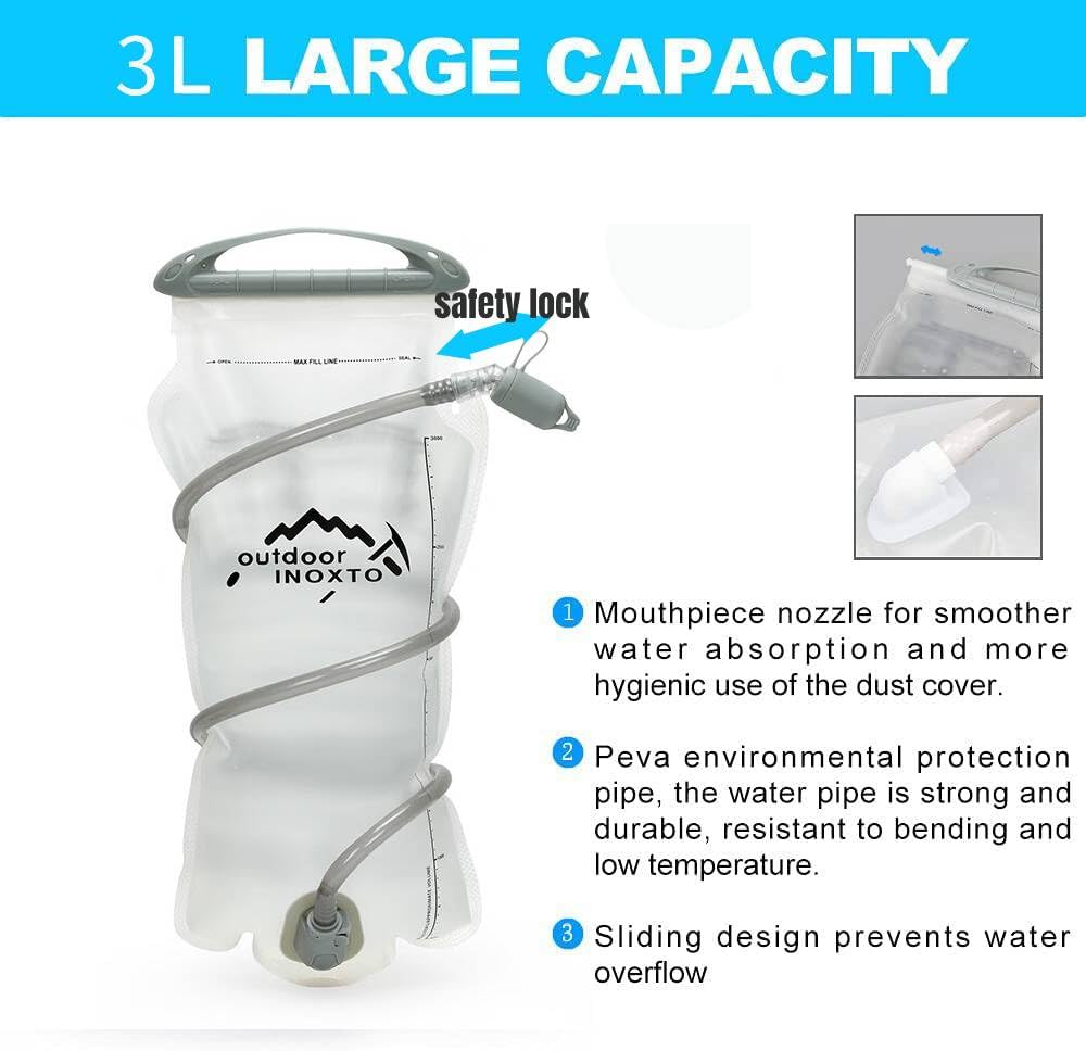 INOXTO 40L main compartment keeps essentials organized for extended trips or quick getaways.