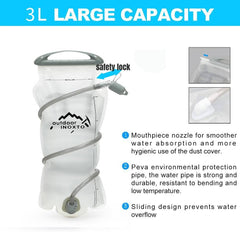 INOXTO 40L main compartment keeps essentials organized for extended trips or quick getaways.