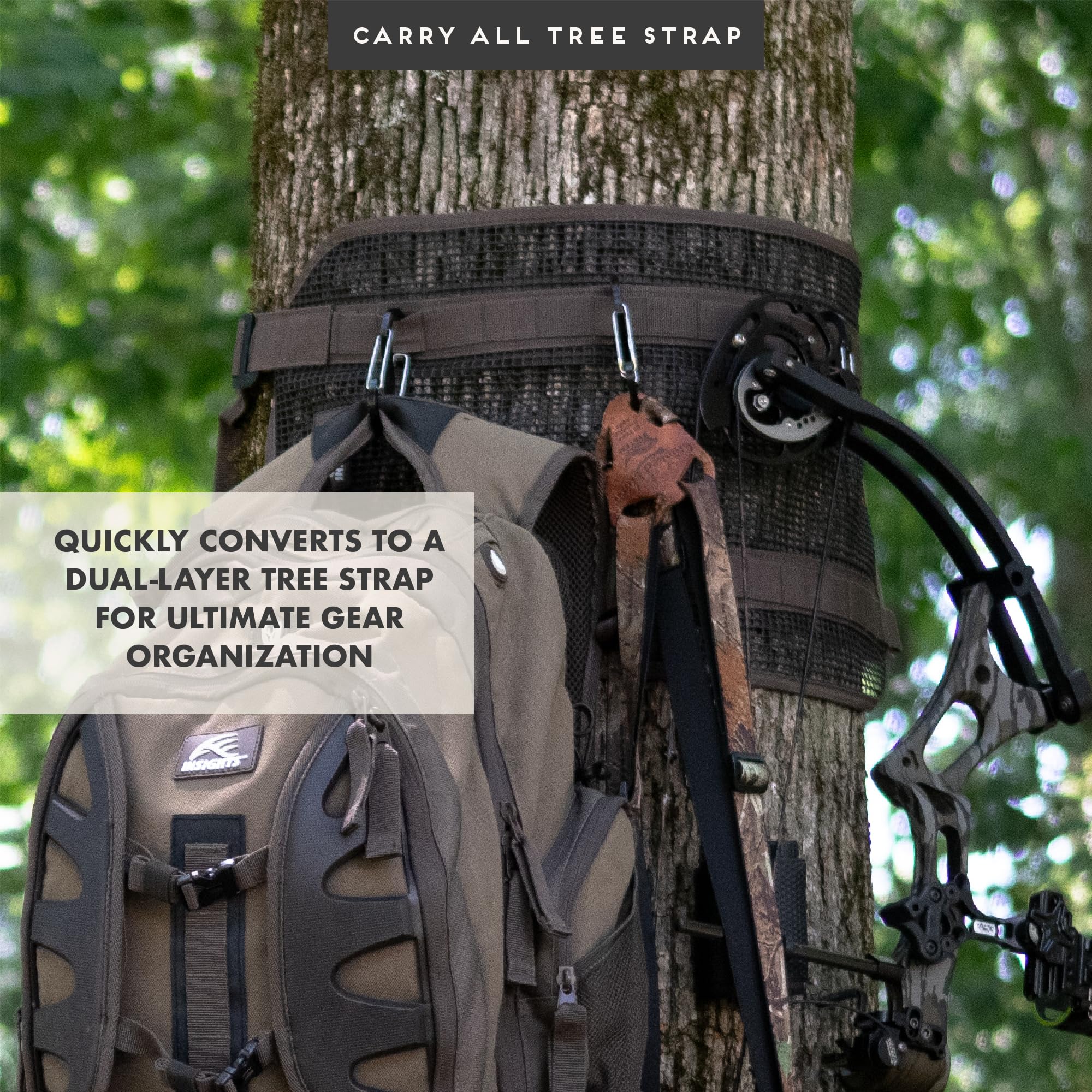 Insights Carry All Tree Strap rugged construction withstands demanding outdoor use.