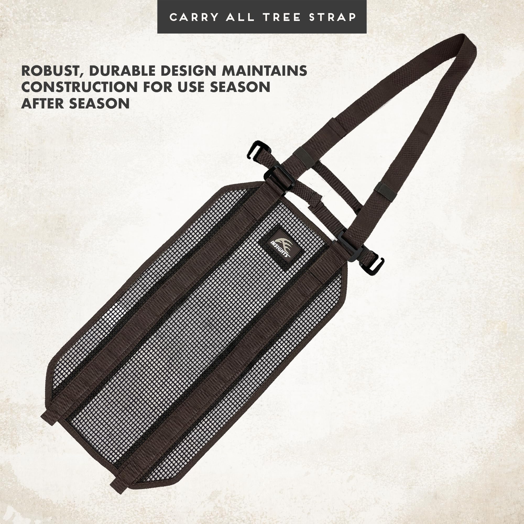 Insights Carry All Tree Strap organization helps quick access to gear.