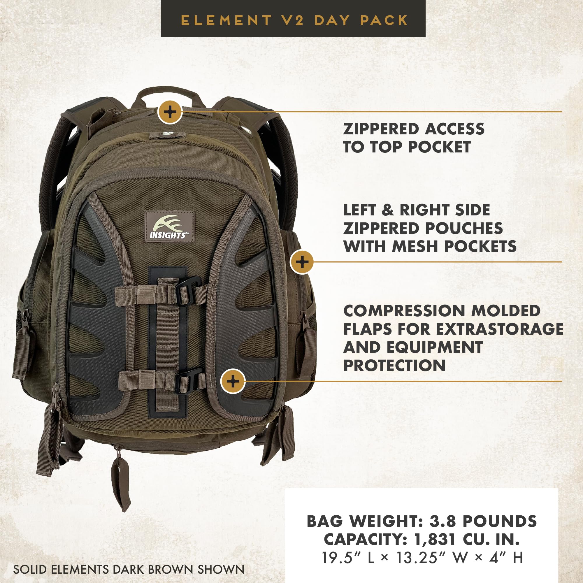 Insights Hunting V2 Element hidden rain fly ready for sudden showers