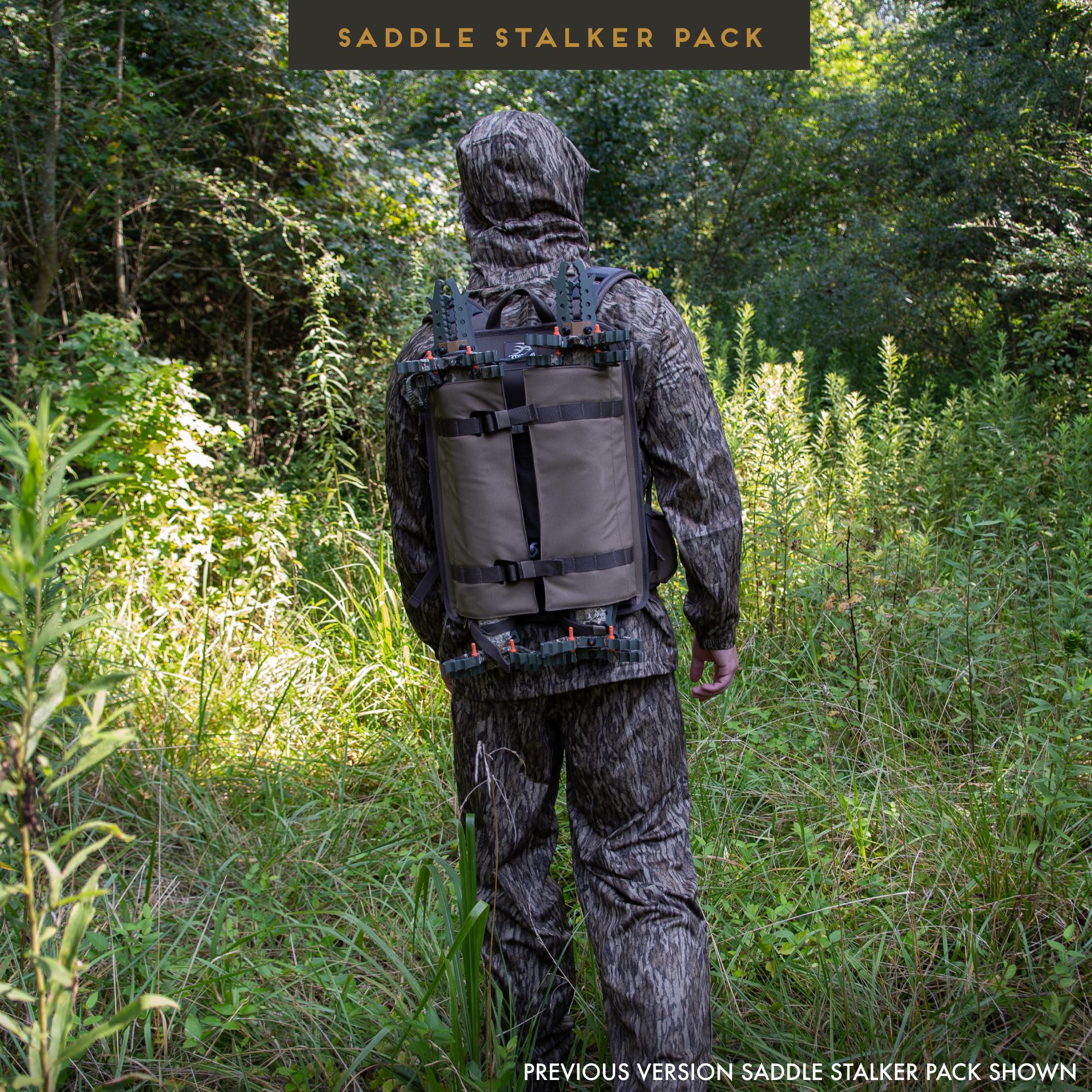 Insights Saddle Stalker Backpack side view shows molded straps for comfortable all-day wear.