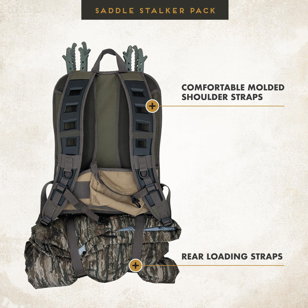 Insights Saddle Stalker Backpack weatherproof construction withstands rugged outdoor conditions.