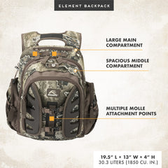 Insights The Element offers cool mesh back support for comfortable carry.