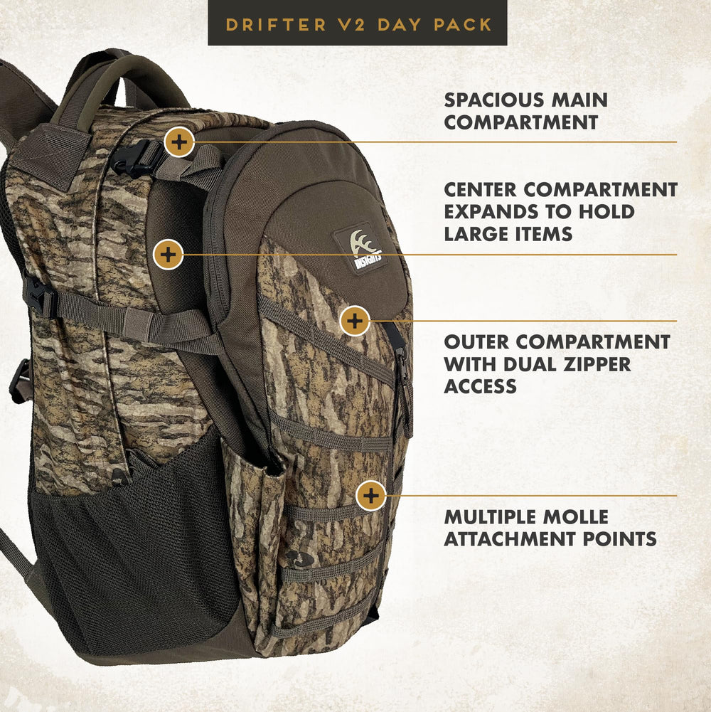 Insights V2 Drifter decoy pocket in MO Bottomland camo for field setups