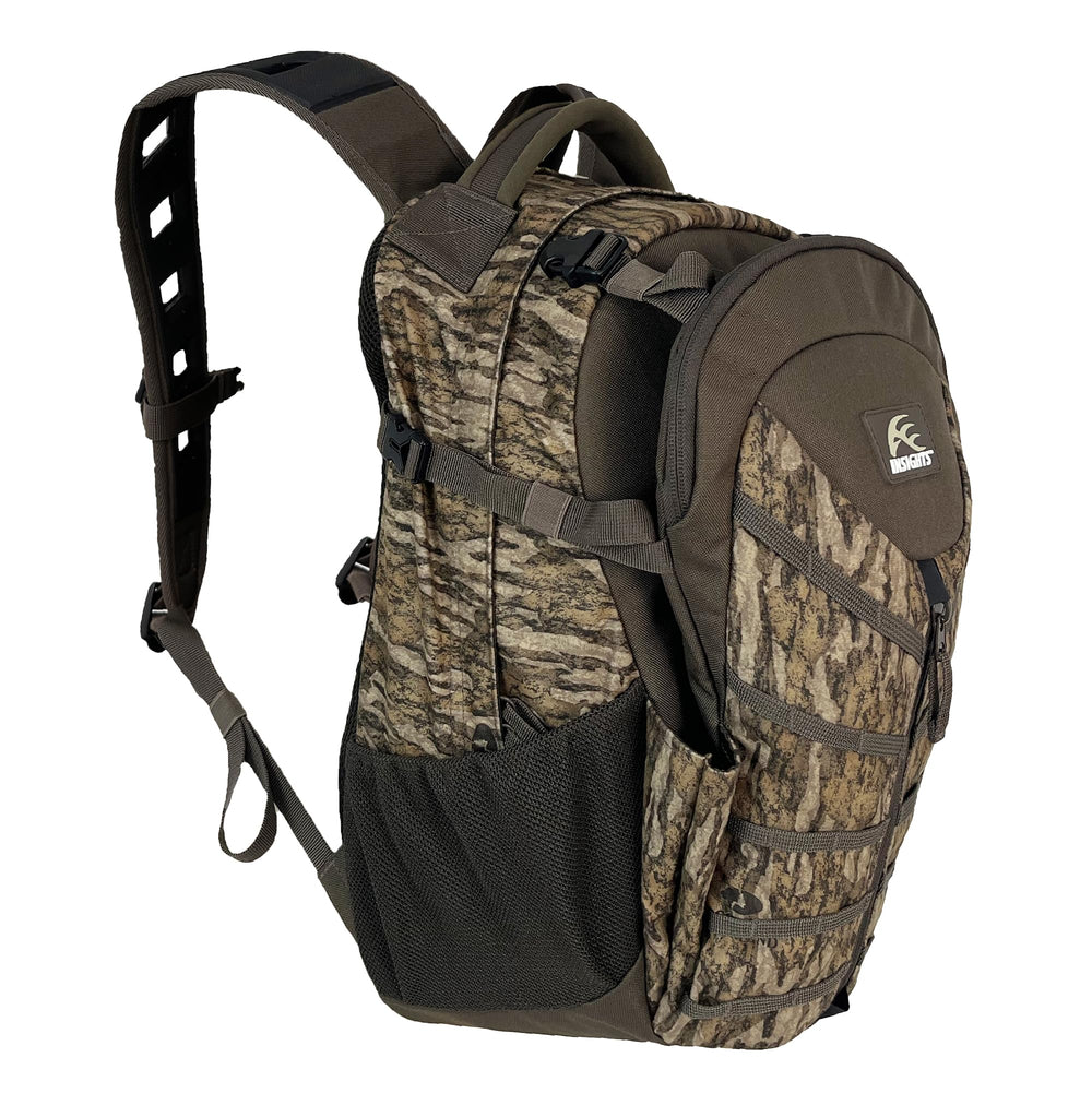 Insights V2 Drifter backpack in MO Bottomland front view for hunting readiness