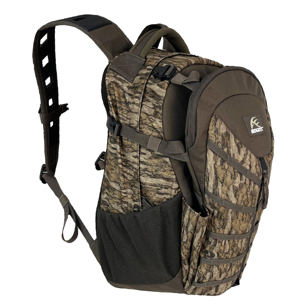 Insights V2 Drifter backpack in MO Bottomland front view for hunting readiness