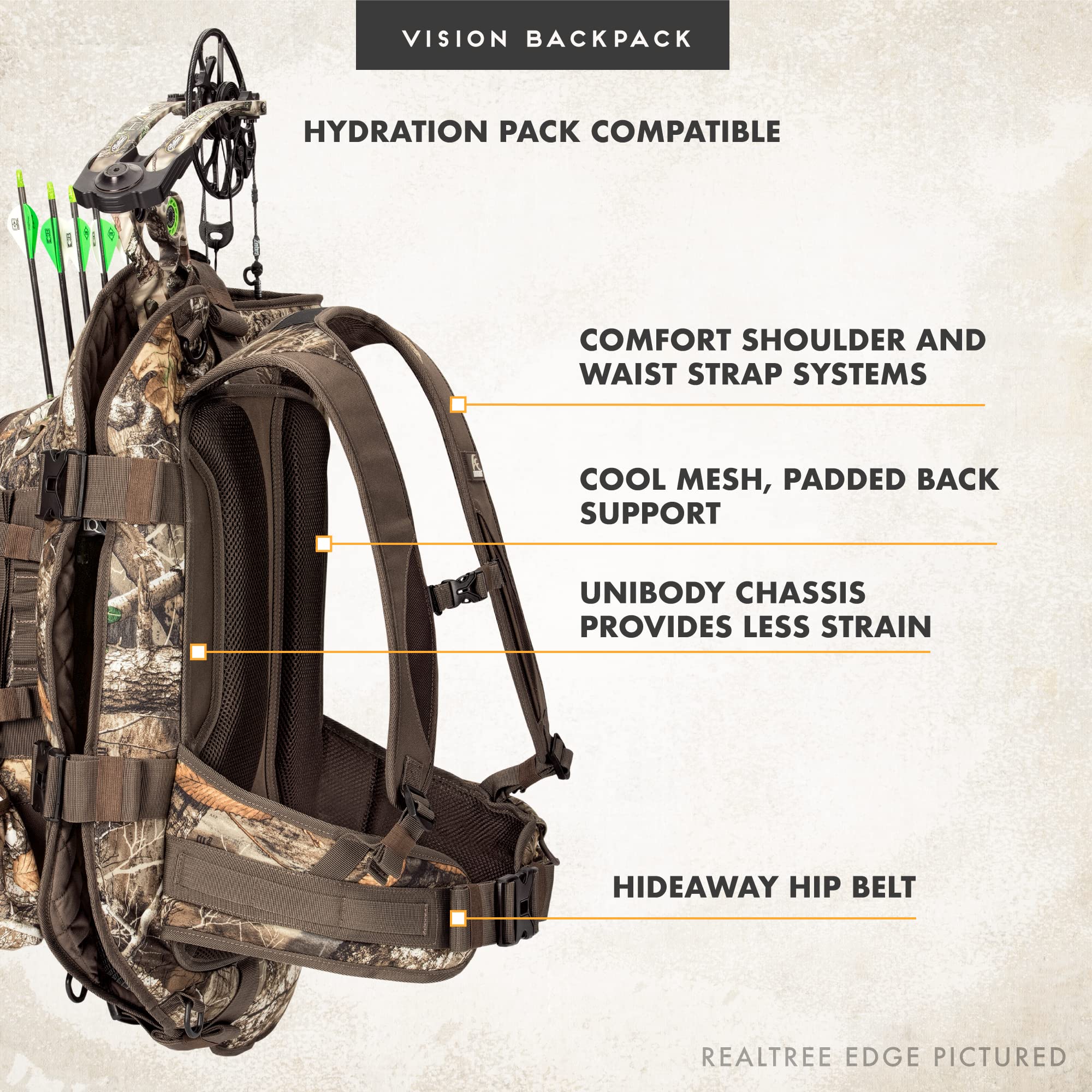 Insights Vision Bow Pack in use during a hunt shows easy access