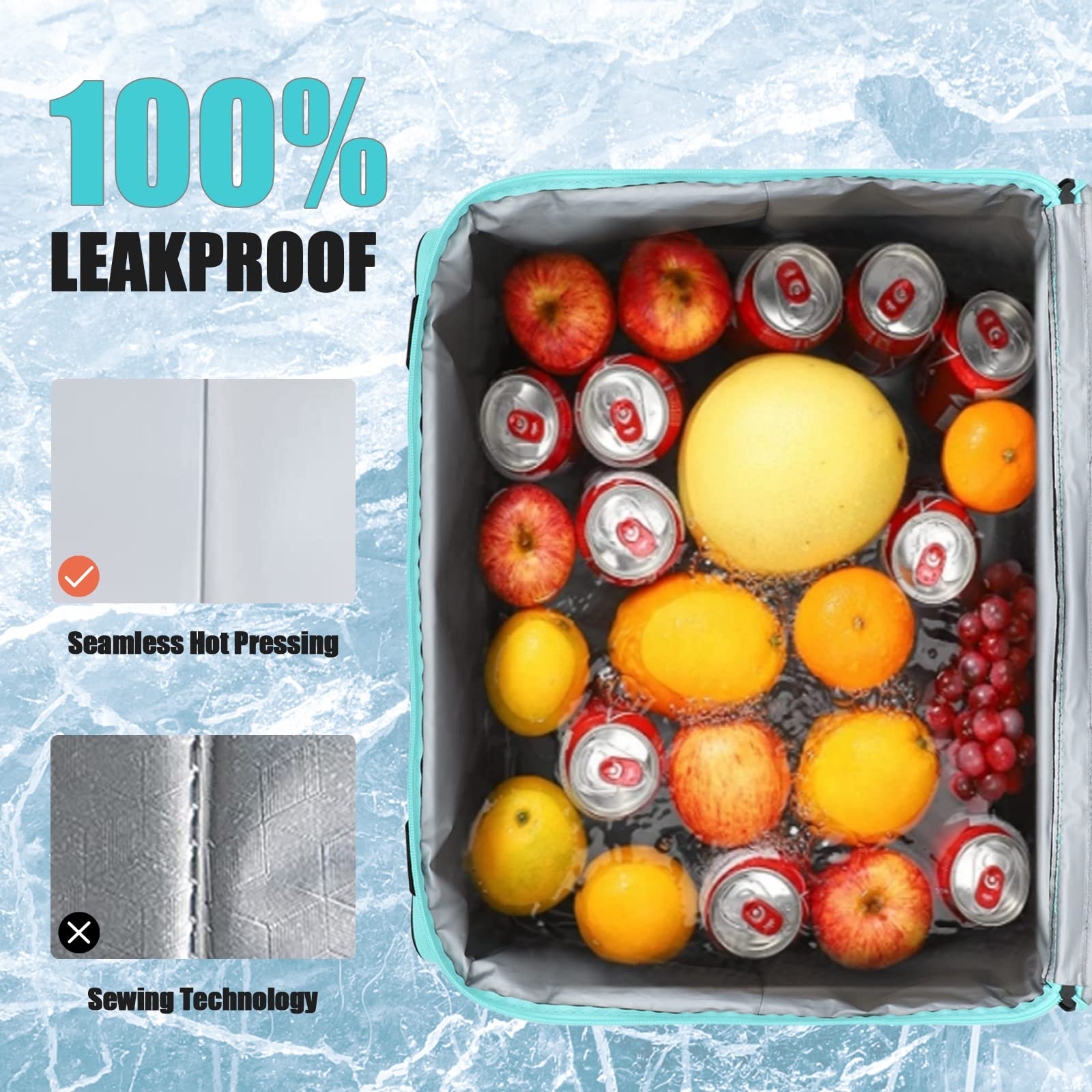 INSMEER collapsible cooler folds flat for compact storage after trips.