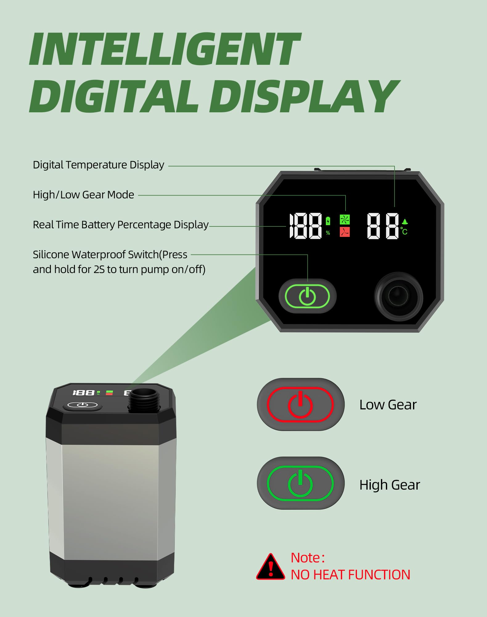 INSSISAIN compact unit fits easily in backpacks or car trunks.