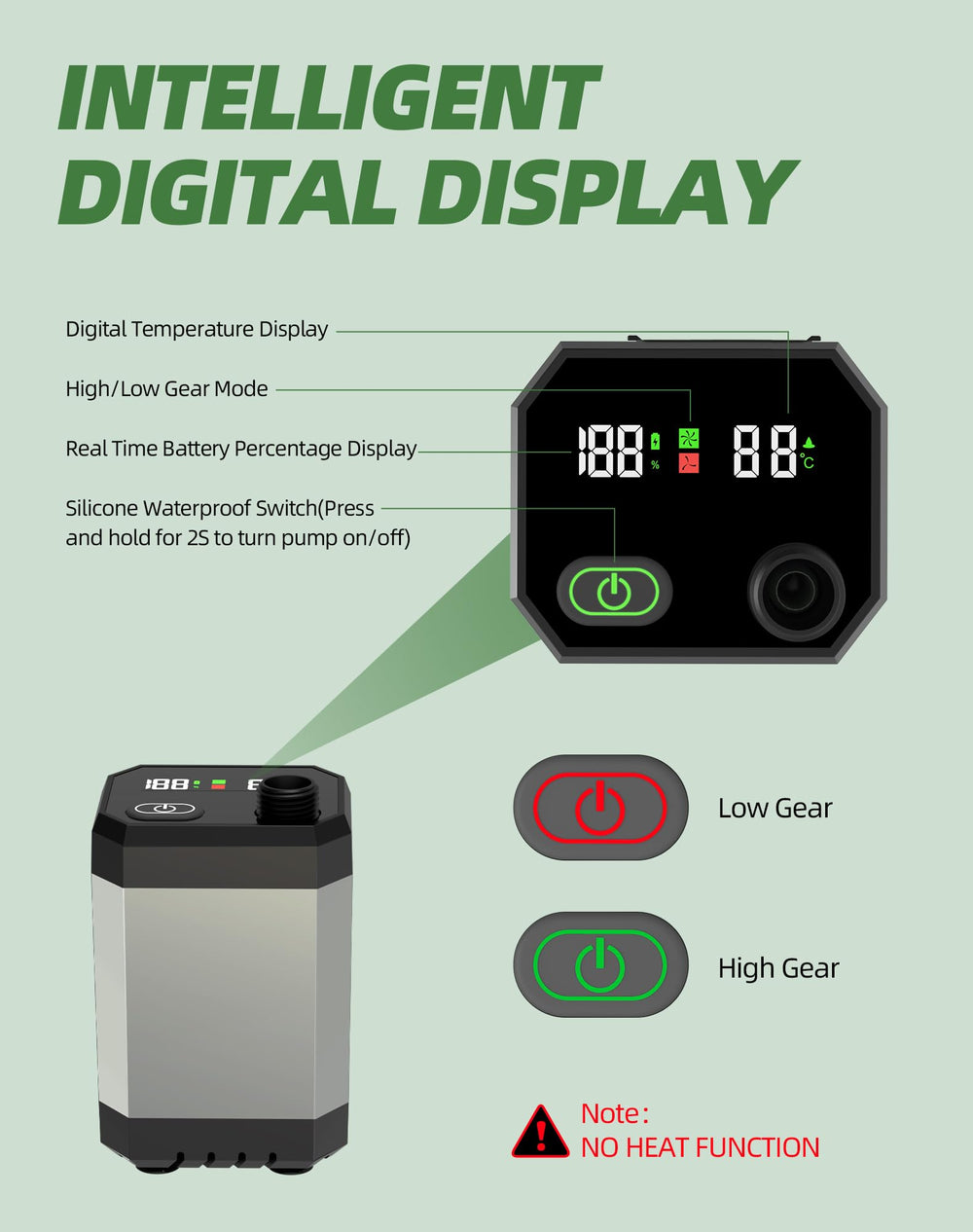 INSSISAIN compact unit fits easily in backpacks or car trunks.