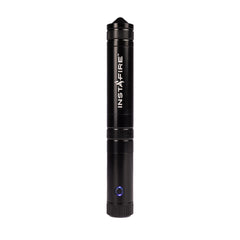 Insta-Fire Cross-Fire dual-arc lighter, front view, rugged outdoor-ready.