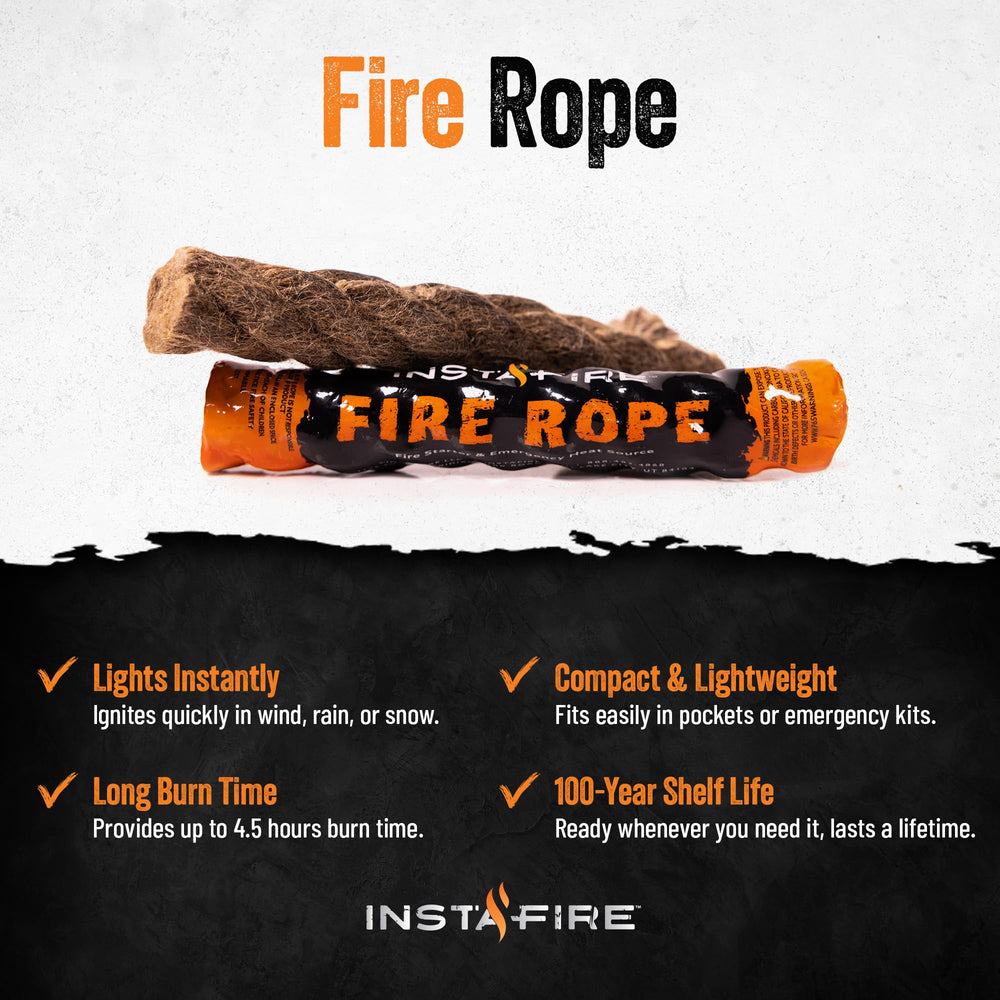 Insta-Fire ferro rod sparks up to 5,000°F for reliable ignition