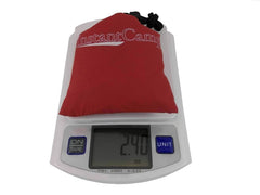 InstantCamp Ultra Light Pillow inflated to compact size supports restful travel sleep.