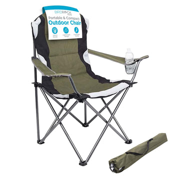 Internet's Best padded chair seat offers cushioned comfort for outdoor events.