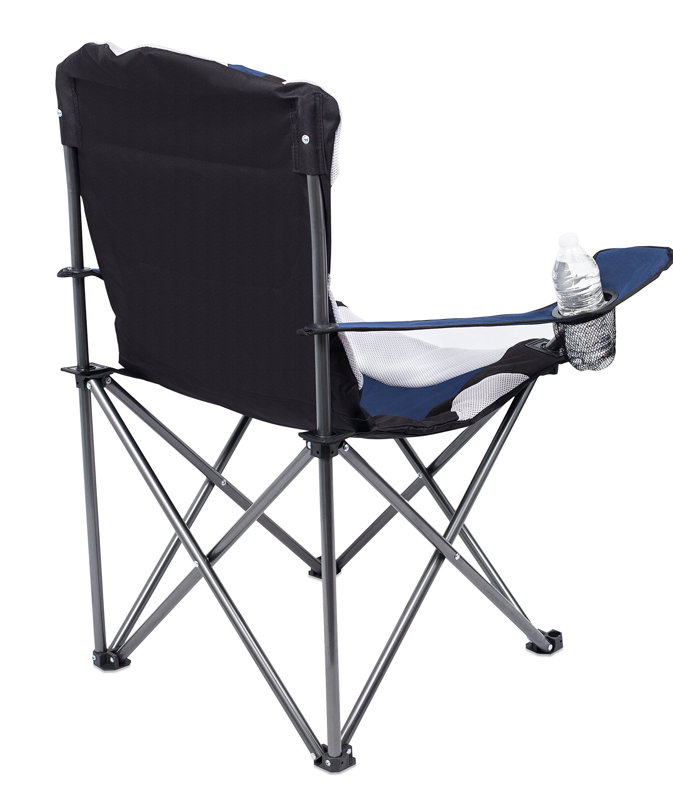 Internet's Best navy blue chair ready for beach or park outings.