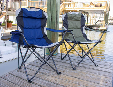 Internet's Best folding chair with cup holder keeps drinks handy at games