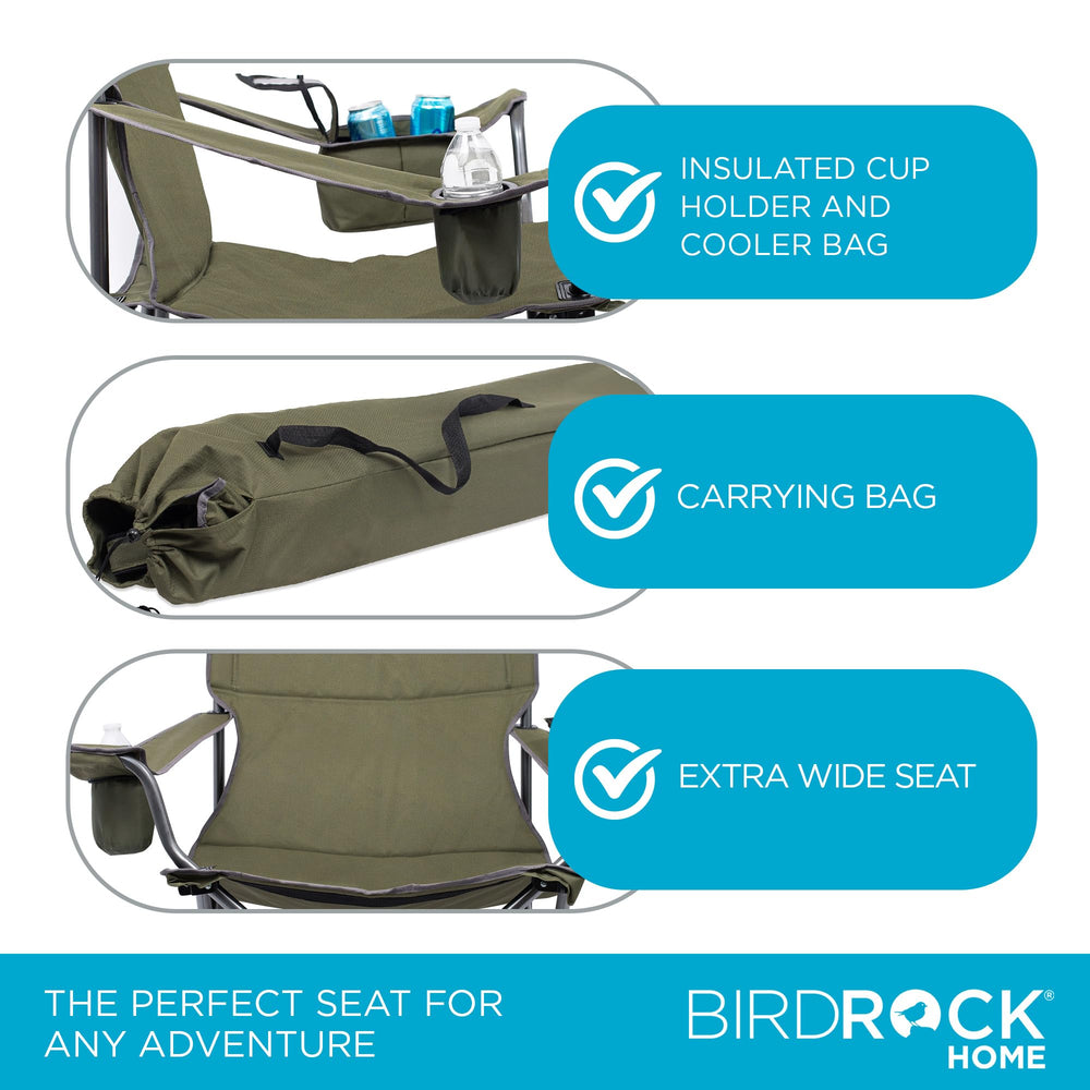 Internet's Best green outdoor chair ready for beach or tailgating
