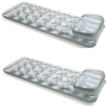 Intex 18-pocket Suntanner two-pack pool lounge with built-in pillow.