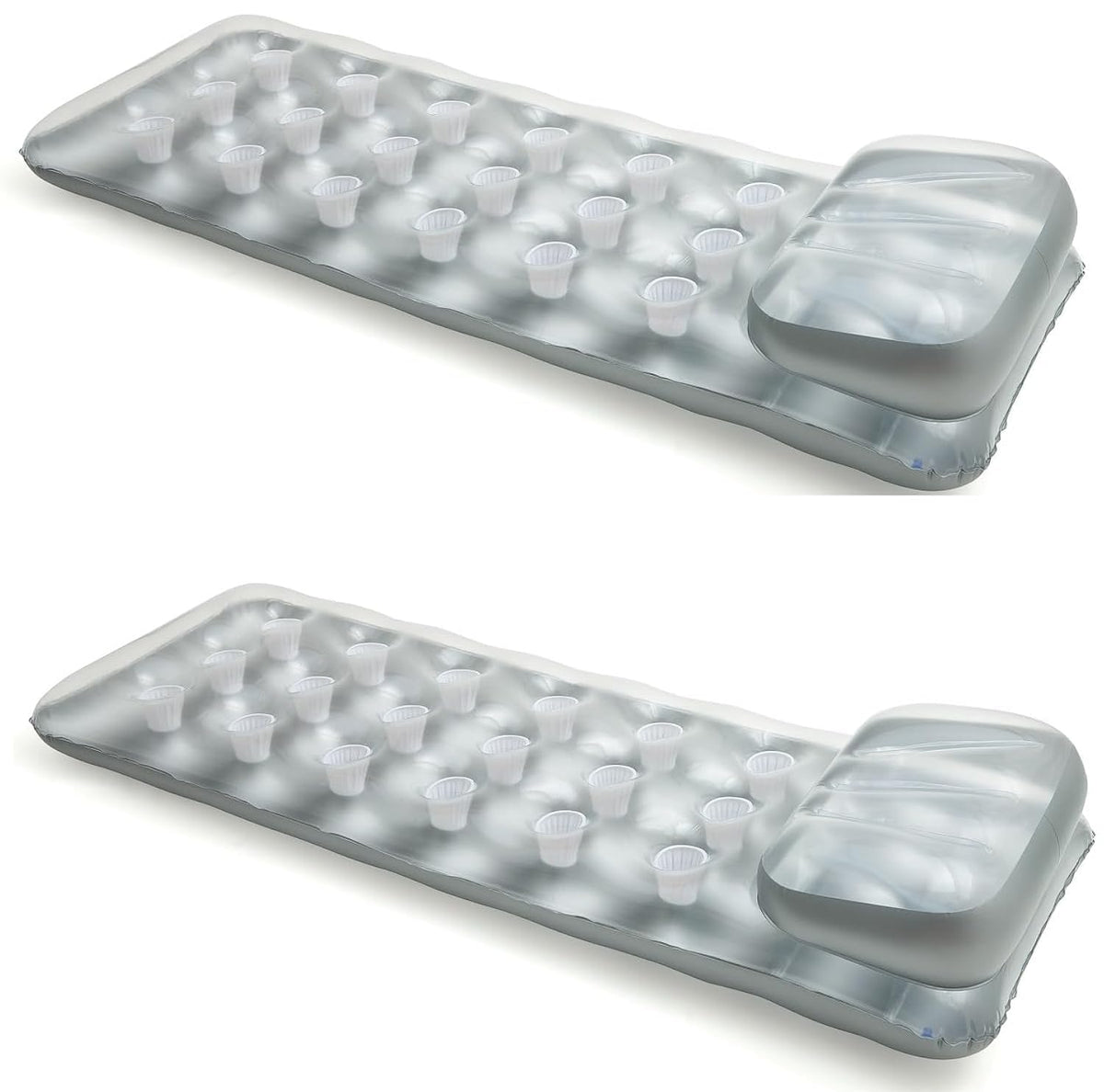 Intex 18-pocket Suntanner two-pack pool lounge with built-in pillow.