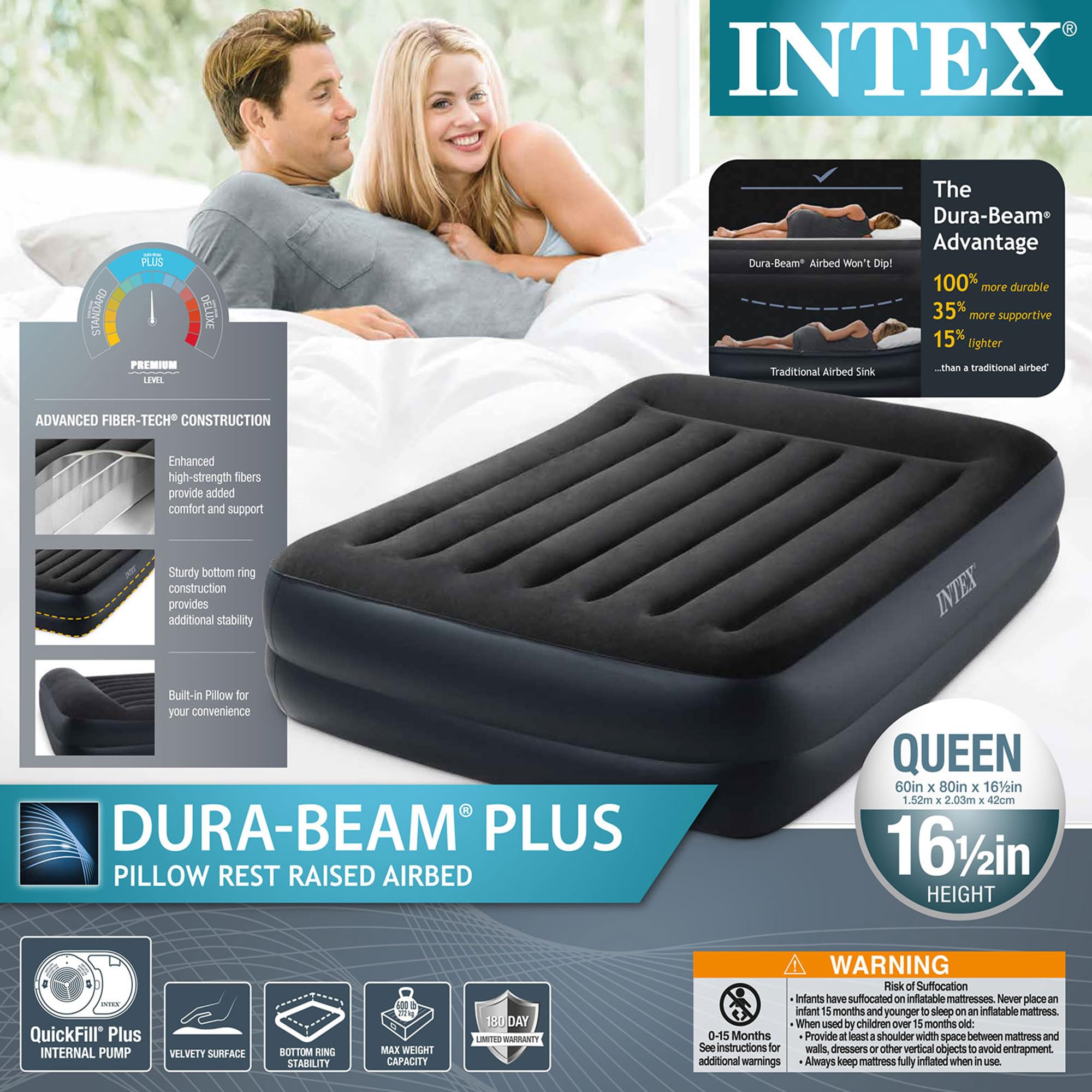 Intex 64123ED indoor outdoor use versatility for guests and trips.
