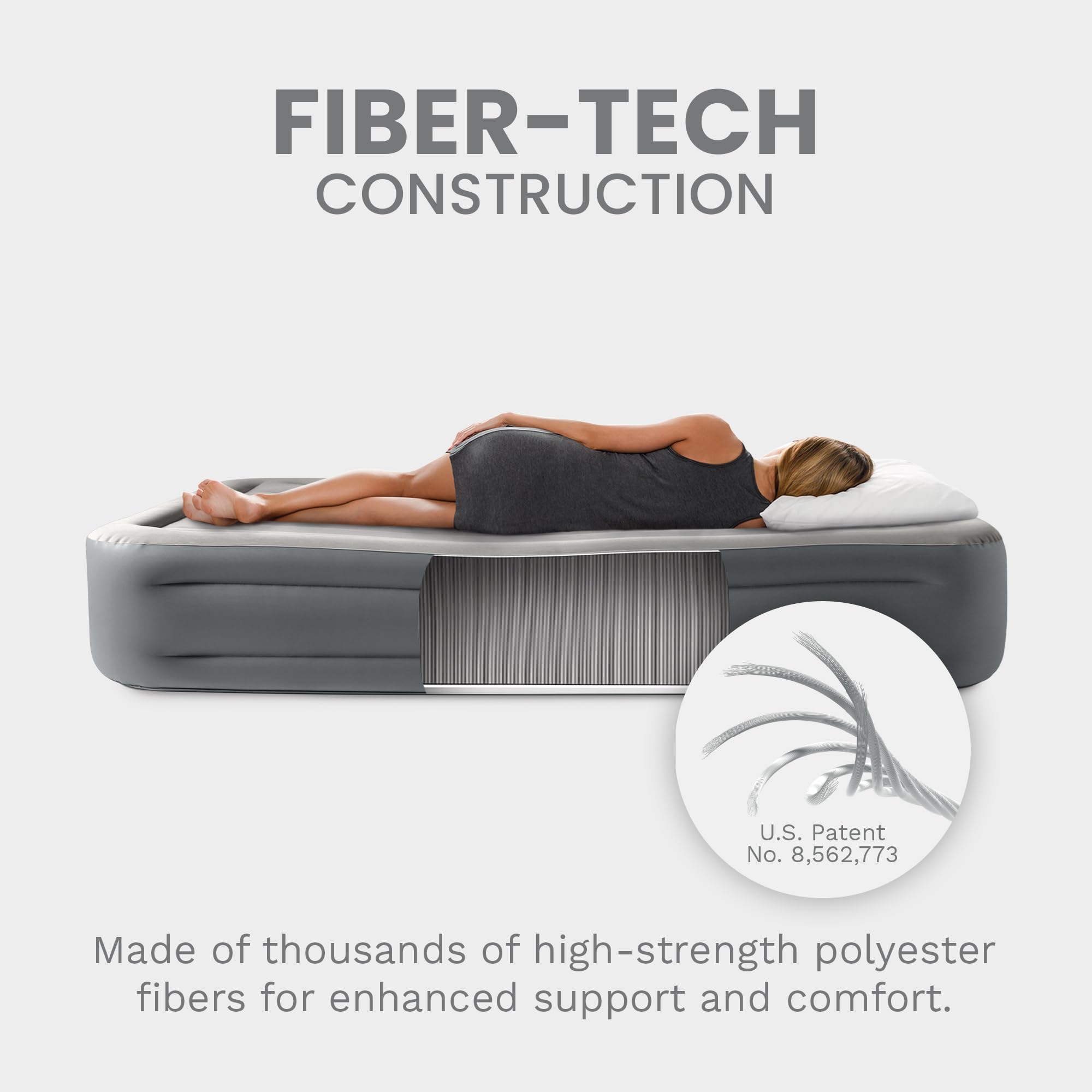 Intex 64125ED ideal for indoor and outdoor use with a soft sleeping surface.