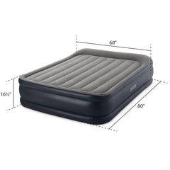 Intex 64135ED Dura-Beam Plus Deluxe Pillow Rest shows 16.5-inch height for easy access and comfort.