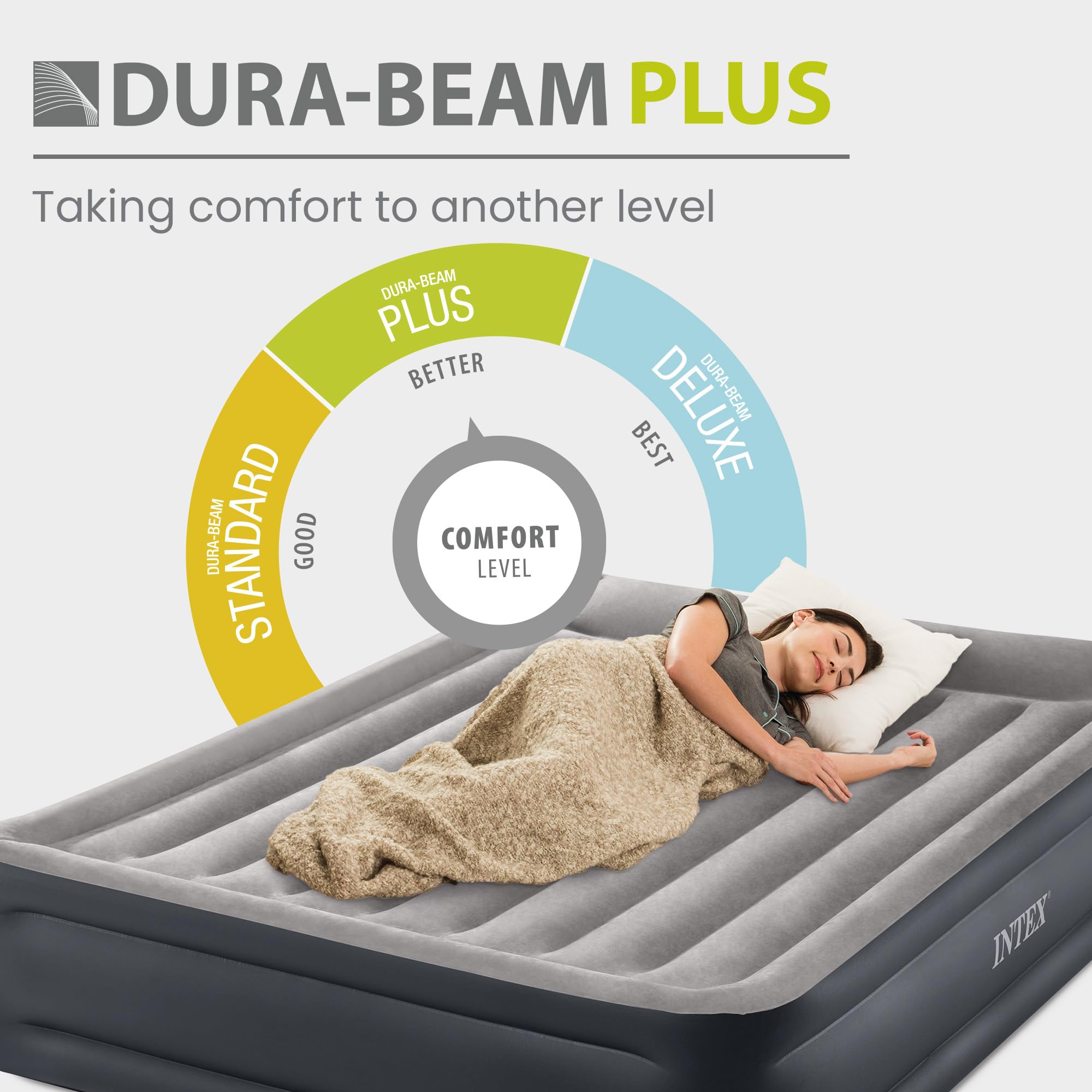 Soft velvety surface enhances comfort and coziness for a better night’s sleep.
