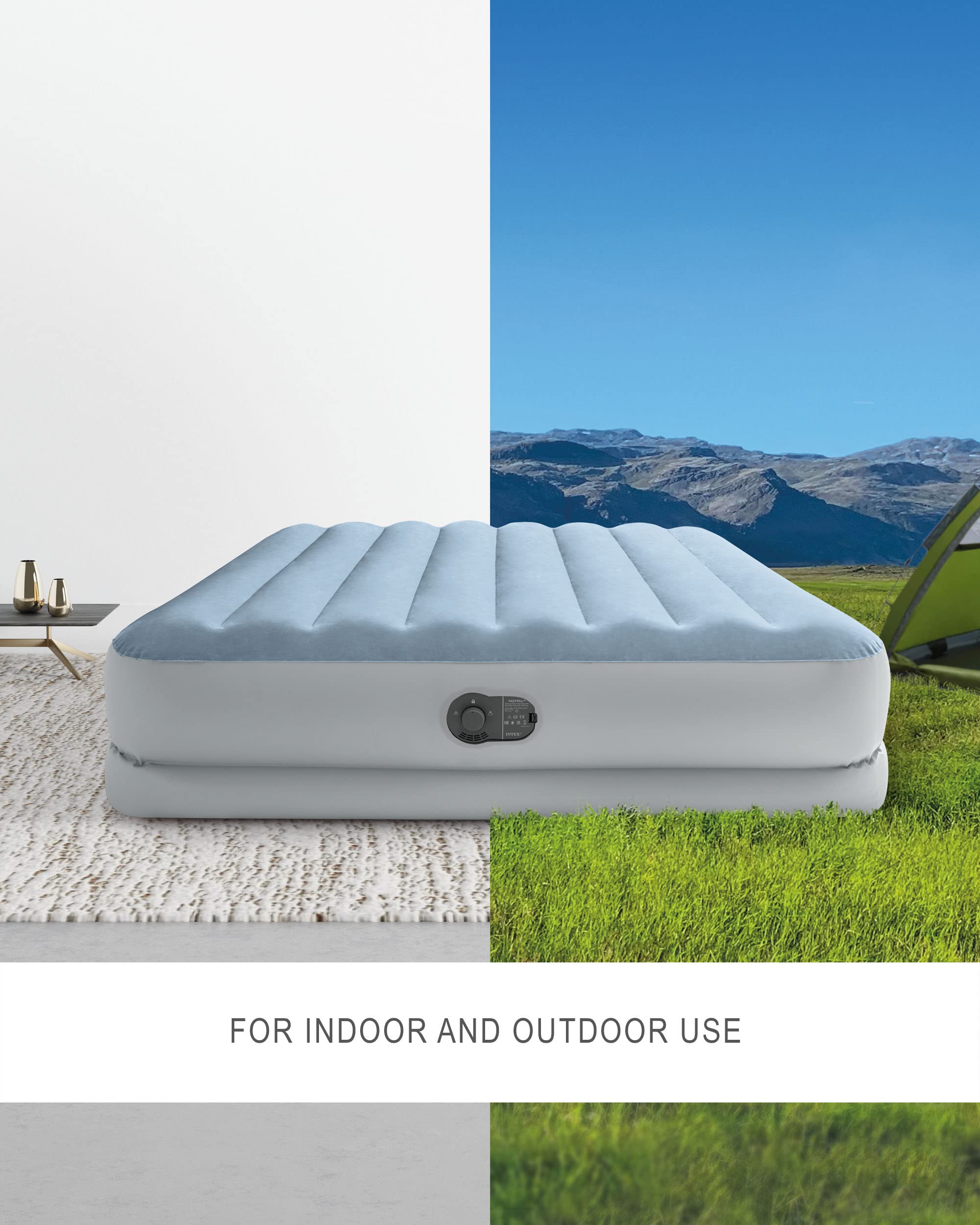 Bottom-ring stability of Intex Dura-Beam Plus mid-rise mattress.