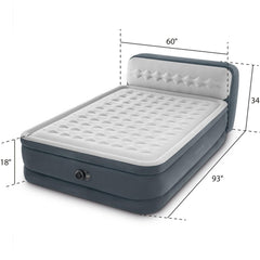 Intex 64447ED headboard close-up showing supportive edge and plush surface.