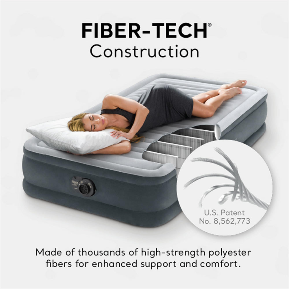 Intex Dura-Beam Deluxe Comfort-Plush velvety-top surface feels soft and inviting.