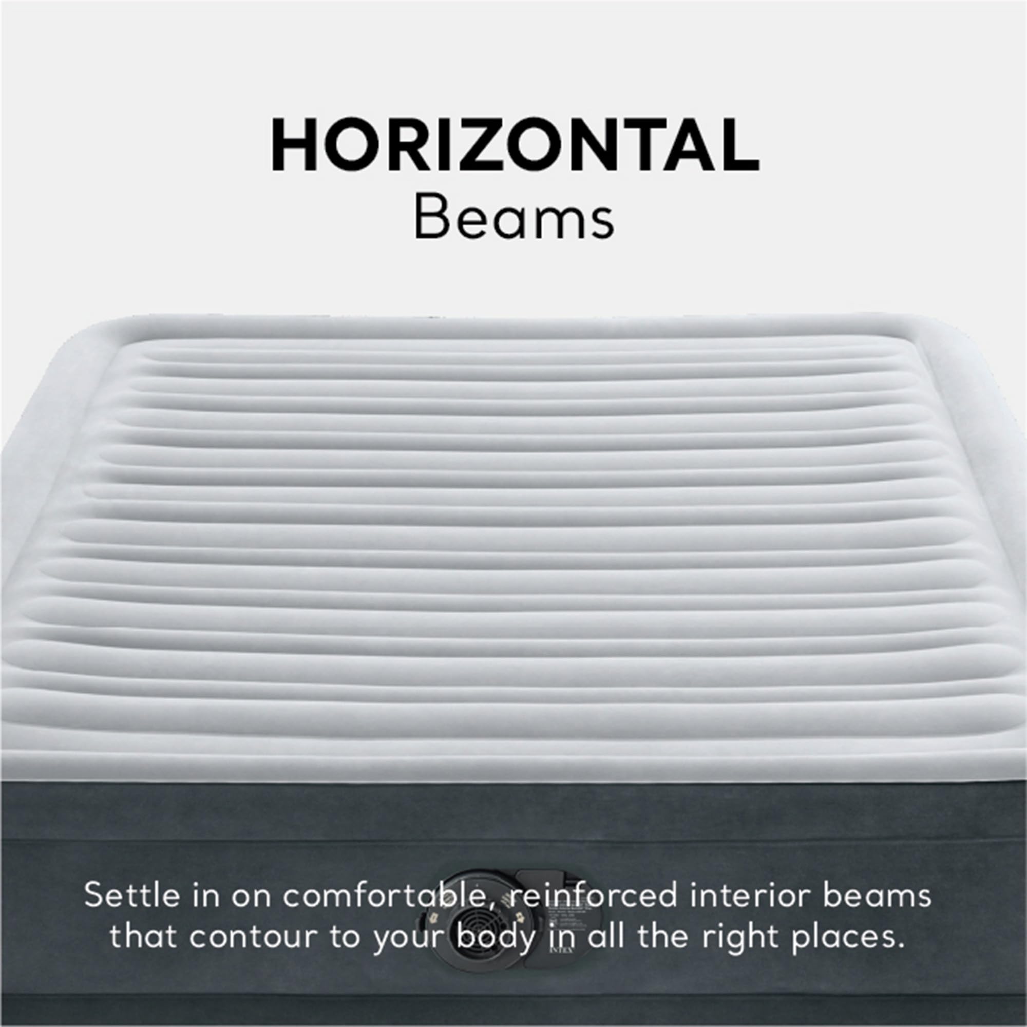 Intex air mattress stretches during initial inflation and settles after a few nights.
